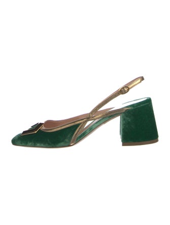Rupert Sanderson Velvet Slingback Pumps