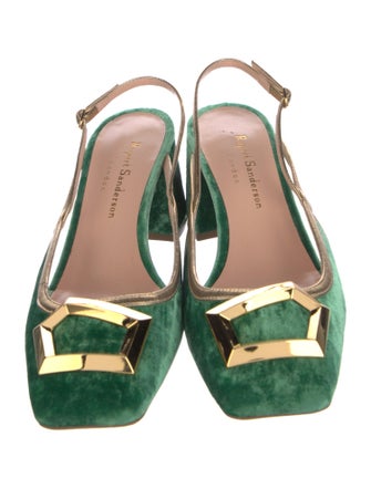 Rupert Sanderson Velvet Slingback Pumps