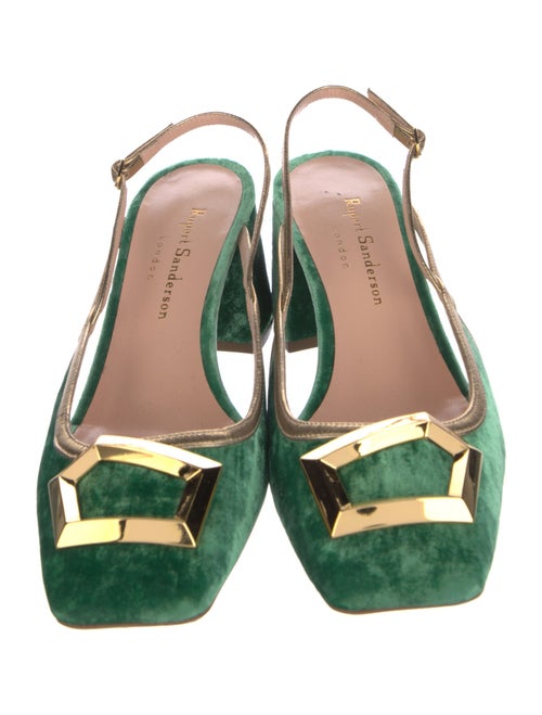 Rupert Sanderson Velvet Slingback Pumps