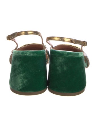 Rupert Sanderson Velvet Slingback Pumps