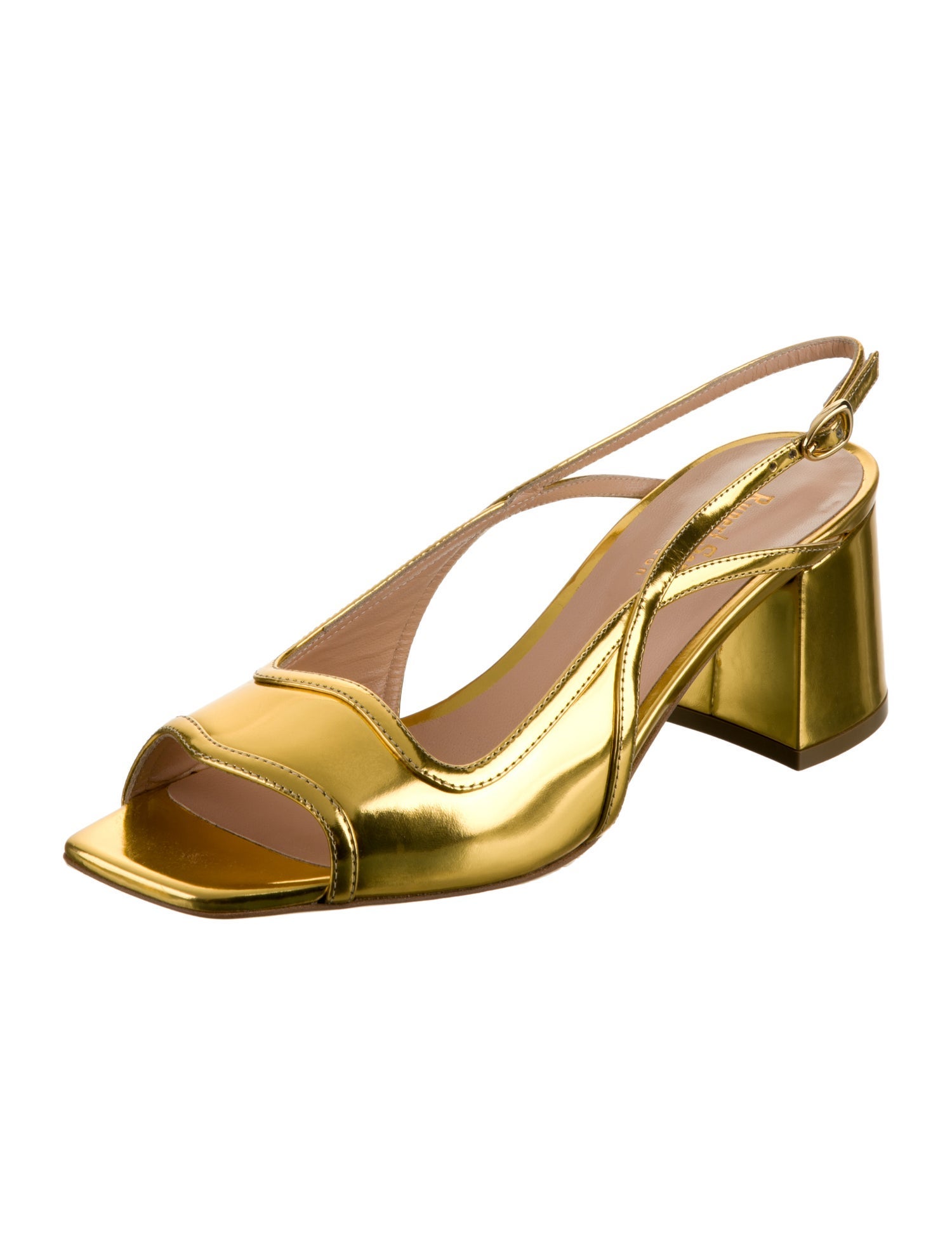 Rupert Sanderson Patent Leather Slingback Sandals