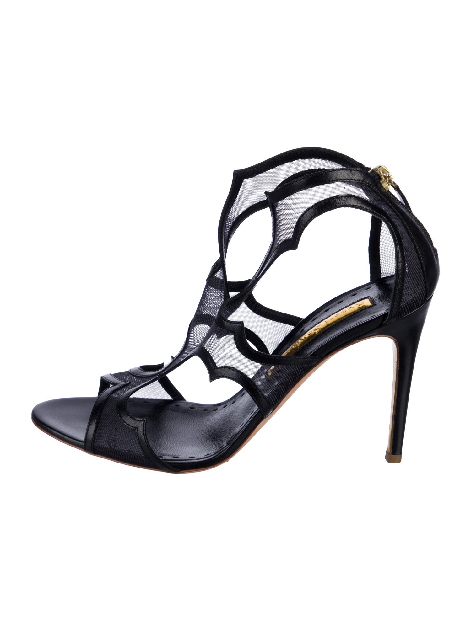 Rupert Sanderson Mesh T-Strap Sandals