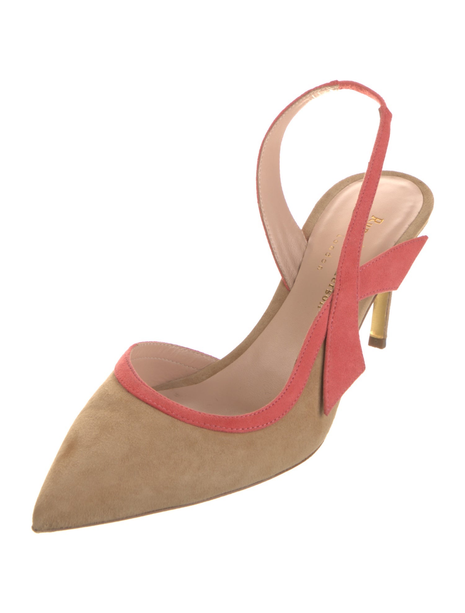 Rupert Sanderson Suede Slingback Pumps