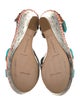 Rupert Sanderson Leather Colorblock Pattern Espadrilles