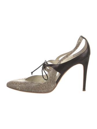 Rupert Sanderson Leather T-Strap Pumps