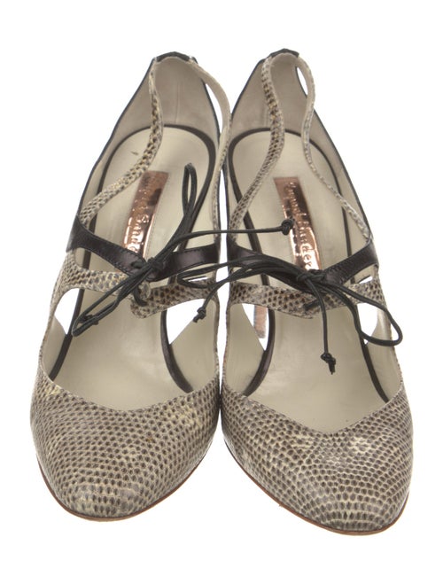 Rupert Sanderson Leather T-Strap Pumps