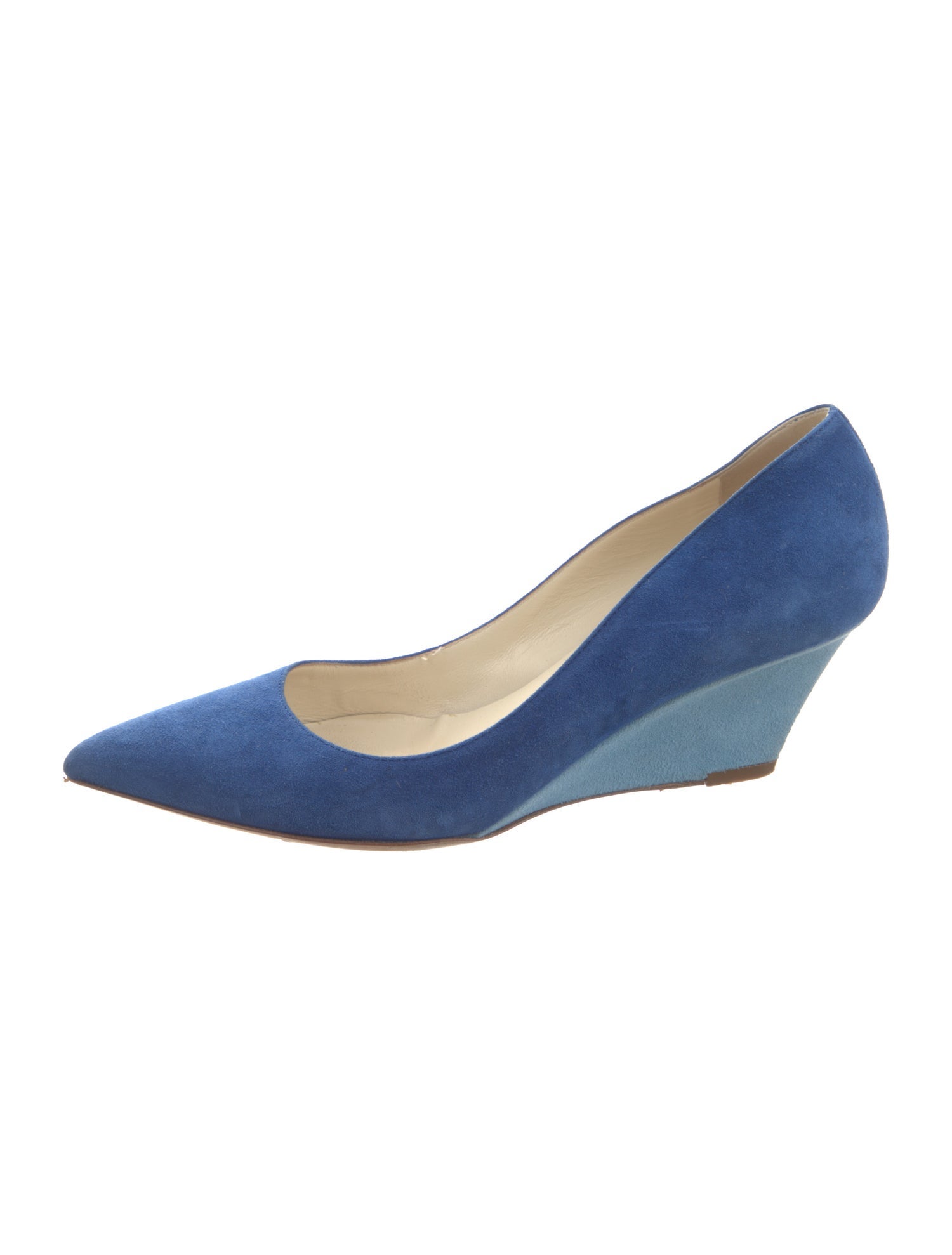Rupert Sanderson Suede Embroidered Accent Pumps