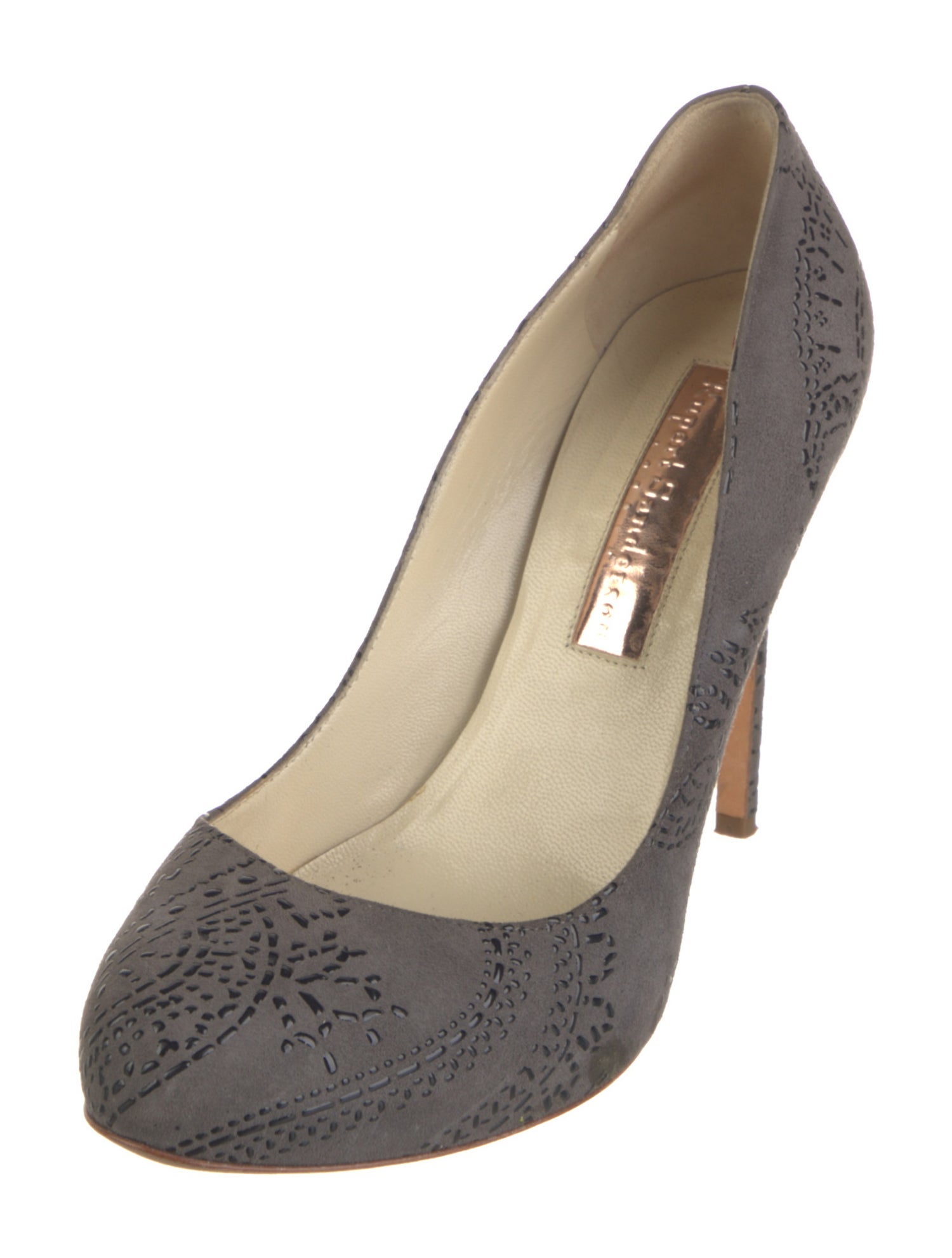 Rupert Sanderson Suede Printed Pumps