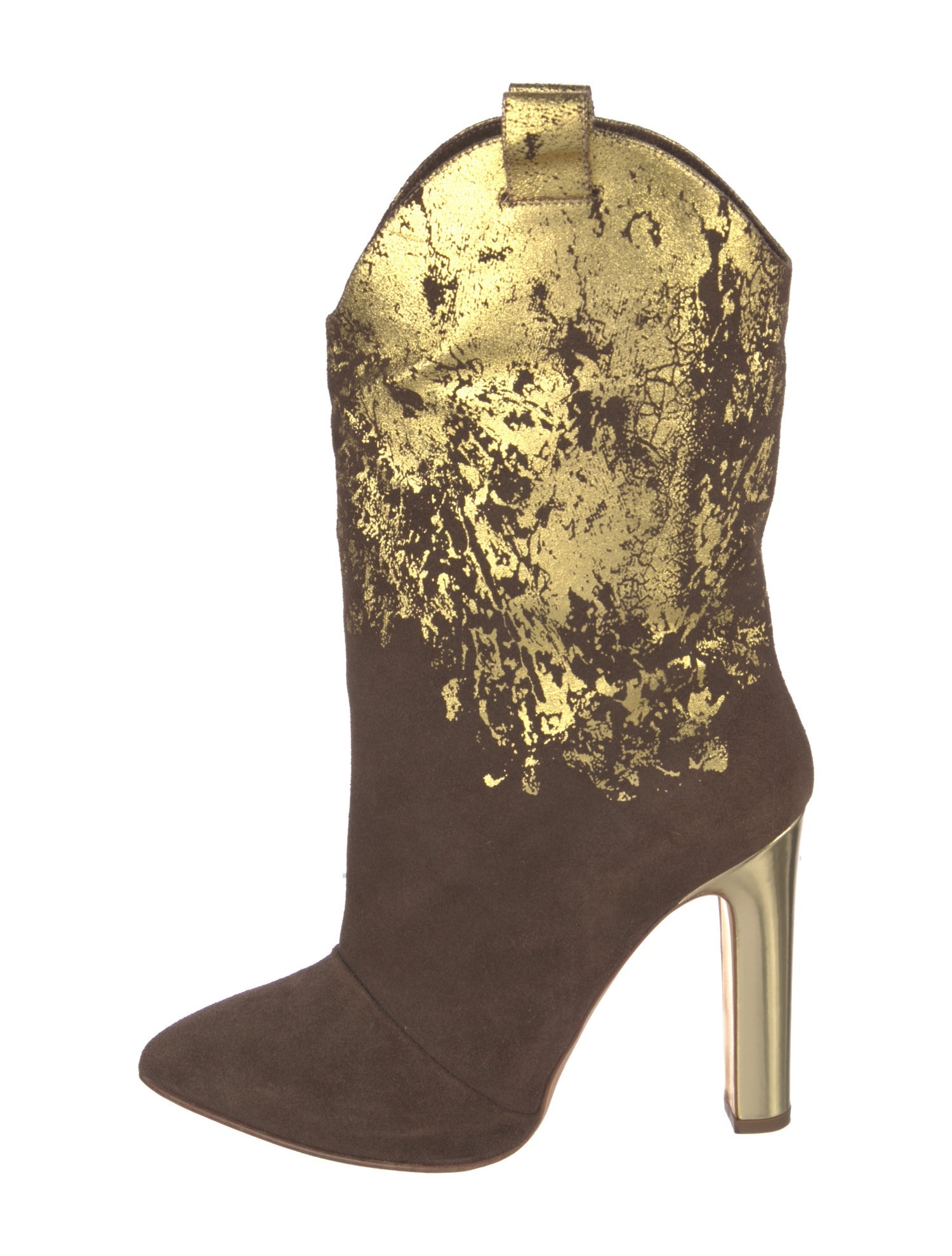 Rupert Sanderson Suede Printed Western Boots