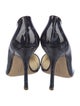 Rupert Sanderson Patent Leather Animal Print D'Orsay Pumps