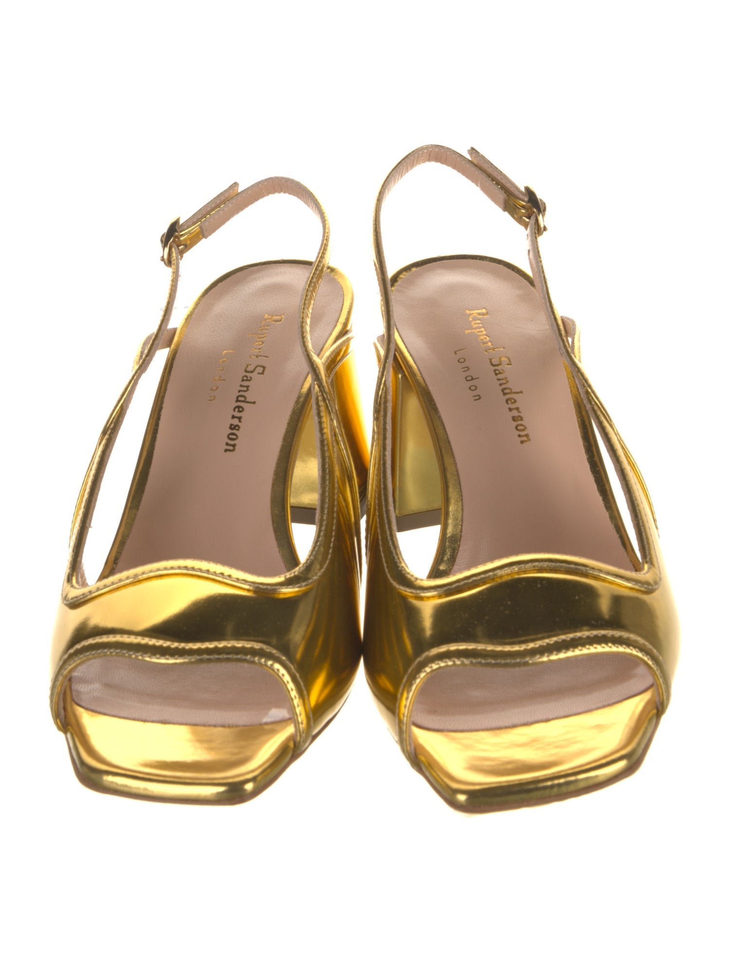 Rupert Sanderson Patent Leather Slingback Sandals