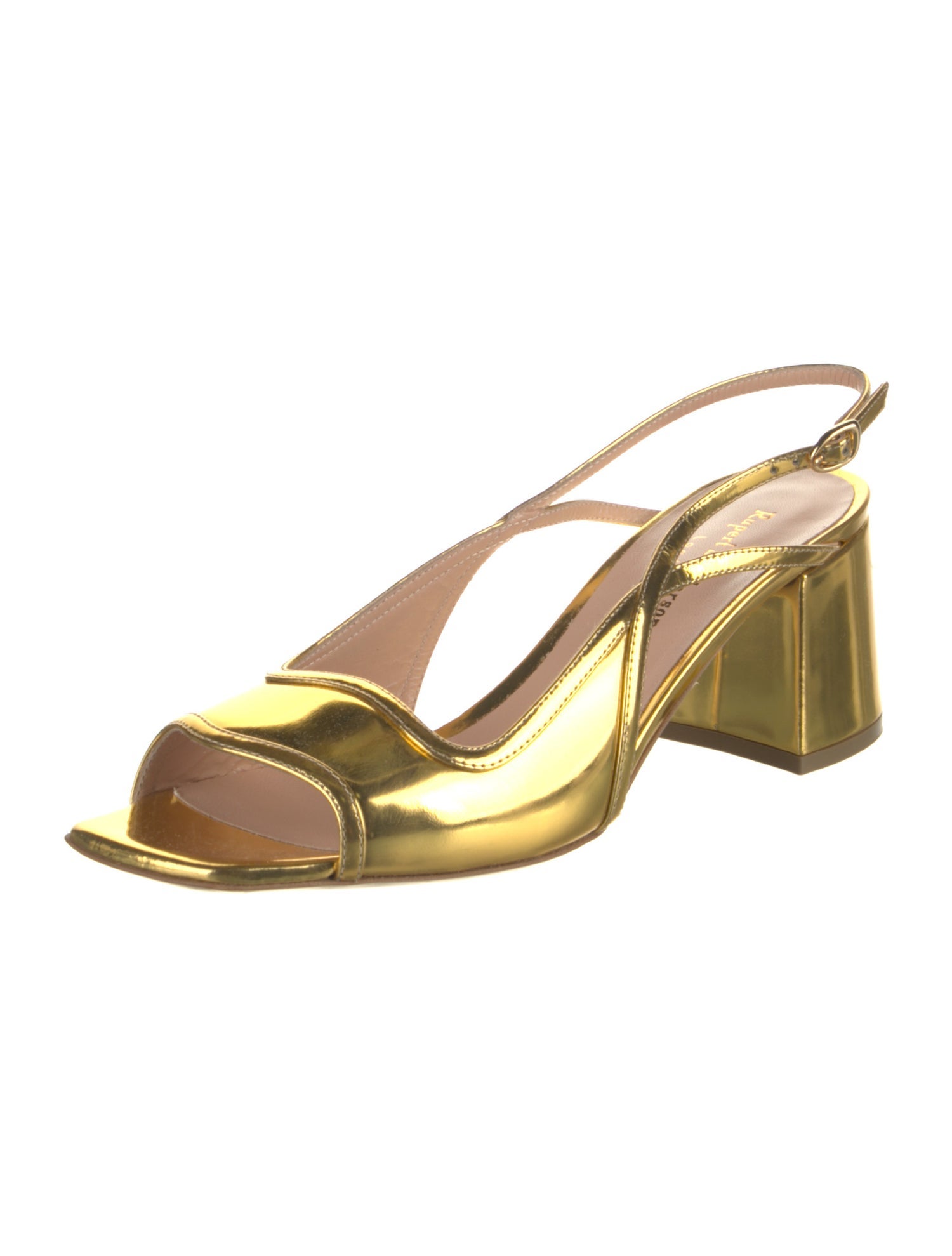 Rupert Sanderson Patent Leather Slingback Sandals