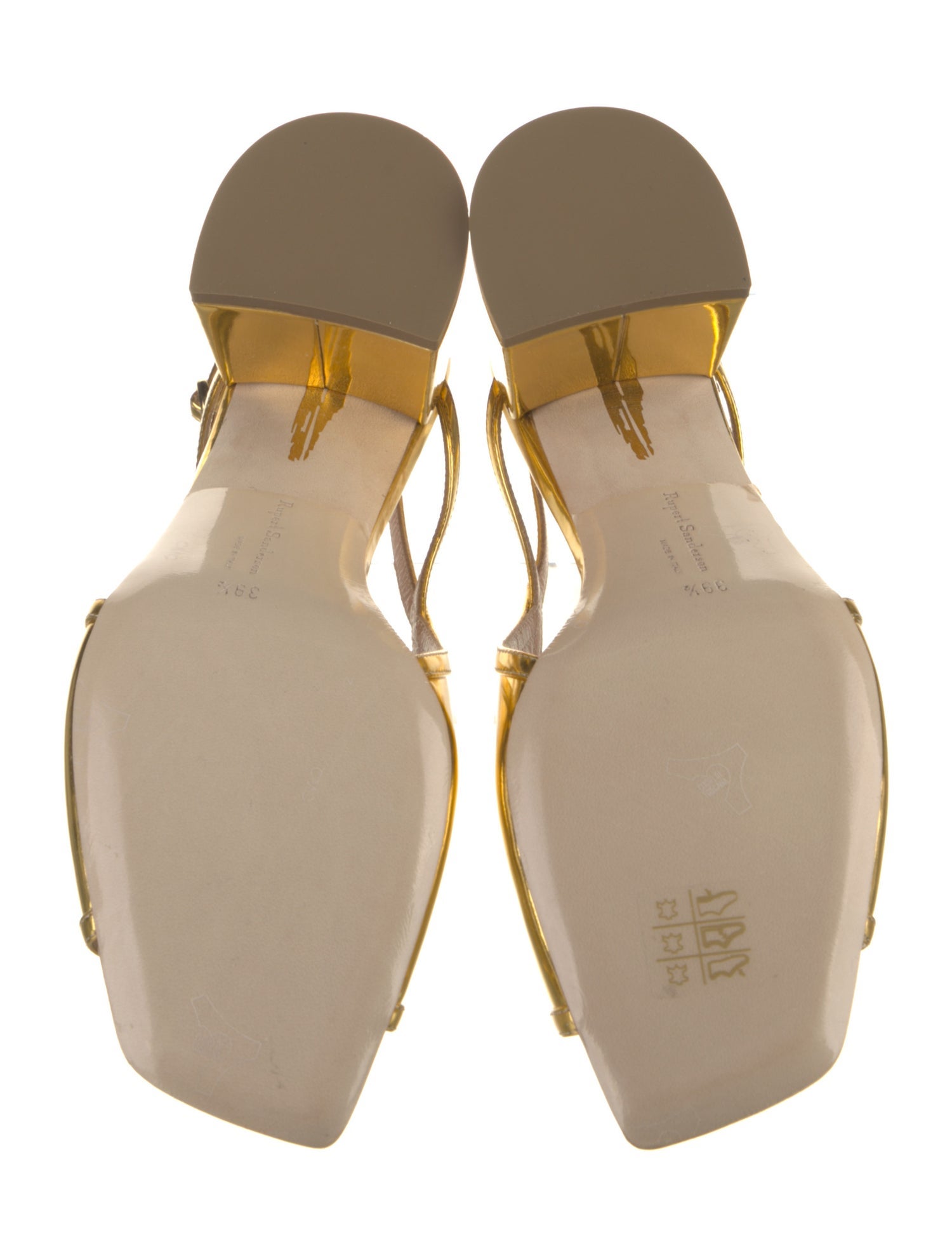 Rupert Sanderson Patent Leather Slingback Sandals