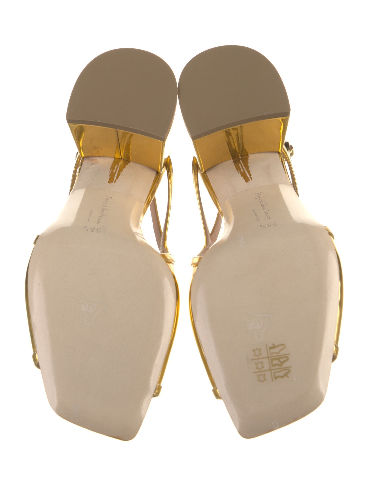 Rupert Sanderson Patent Leather Slingback Sandals