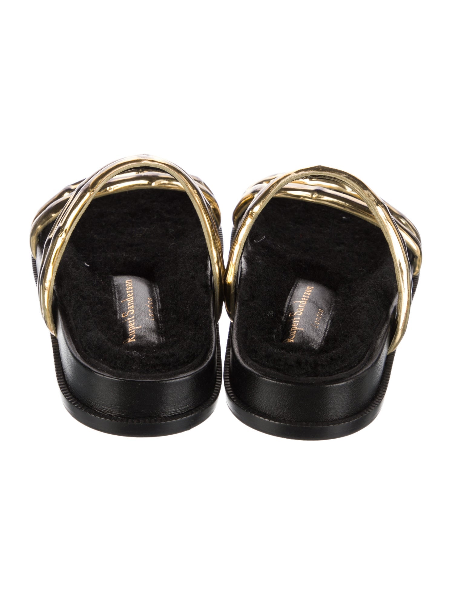 Rupert Sanderson Rubber Printed Slingback Sandals