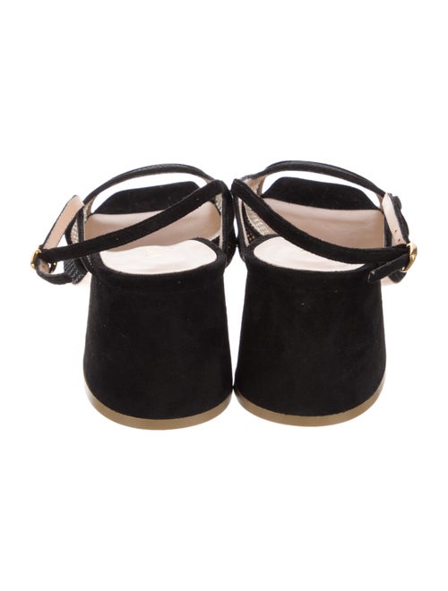 Rupert Sanderson Suede Printed Slingback Sandals