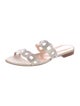 Rupert Sanderson Leather Crystal Embellishments Slides
