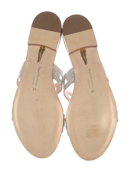 Rupert Sanderson Leather Crystal Embellishments Slides