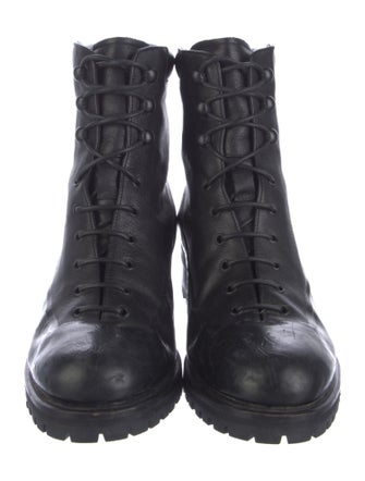 Rupert Sanderson Leather Combat Boots