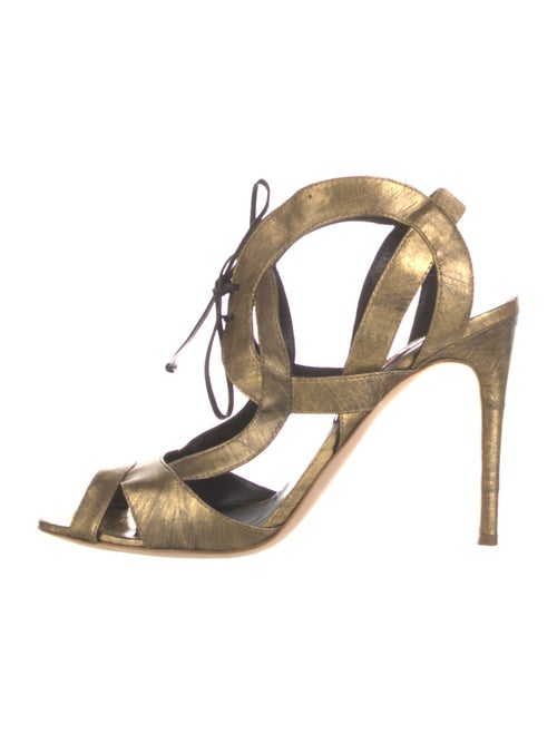Rupert Sanderson Leather Animal Print Sandals