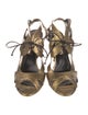 Rupert Sanderson Leather Animal Print Sandals