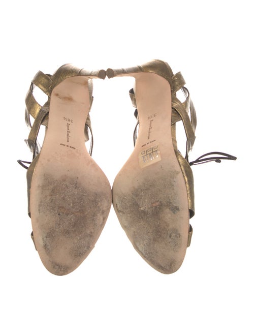 Rupert Sanderson Leather Animal Print Sandals