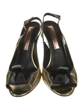 Rupert Sanderson Patent Leather Slingback Pumps