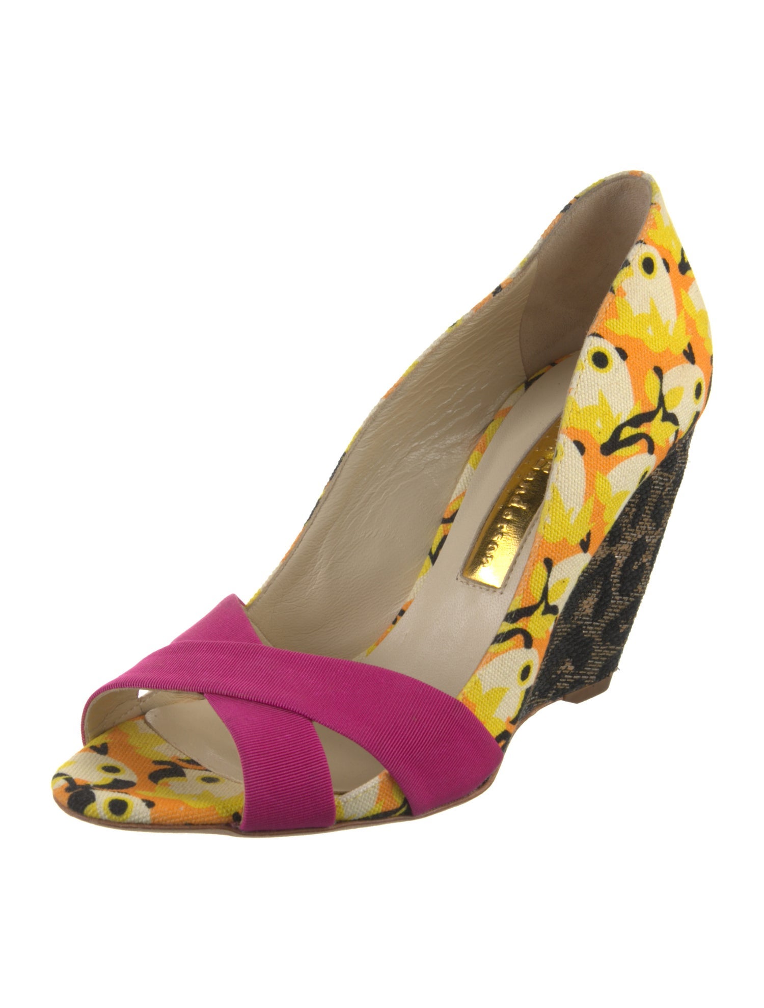 Rupert Sanderson Leather Printed Espadrilles