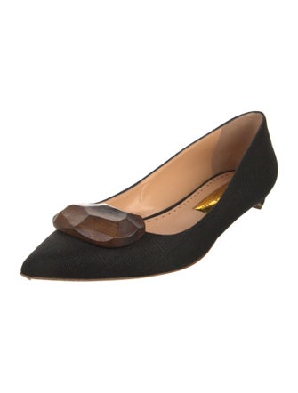 Rupert Sanderson Canvas Flats