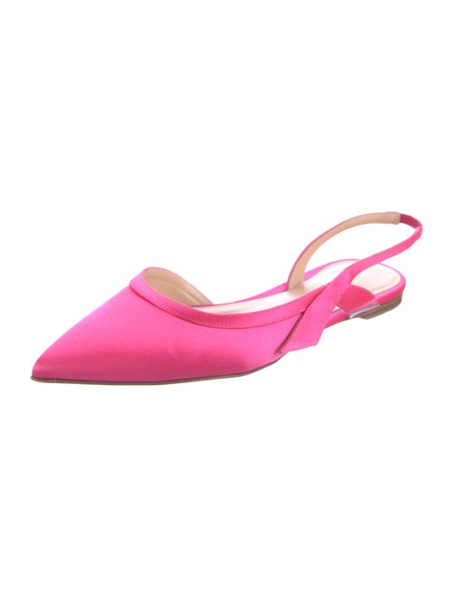 Rupert Sanderson Satin Cutout Accent Slingback Flats