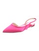 Rupert Sanderson Satin Cutout Accent Slingback Flats