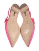 Rupert Sanderson Satin Cutout Accent Slingback Flats