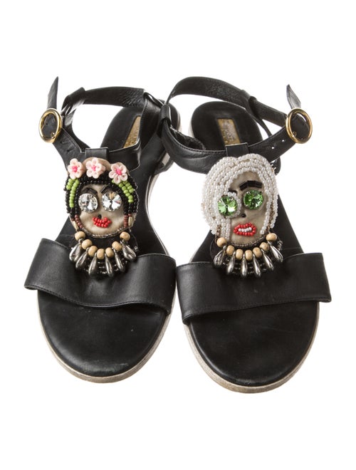 Rupert Sanderson Leather Slingback Sandals