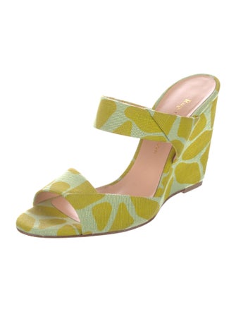 Rupert Sanderson Canvas Printed Mules