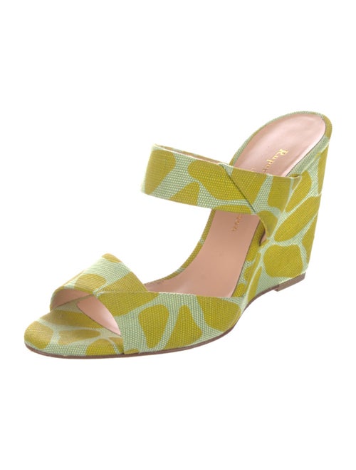 Rupert Sanderson Canvas Printed Mules