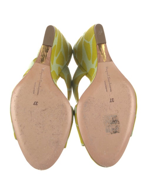 Rupert Sanderson Canvas Printed Mules