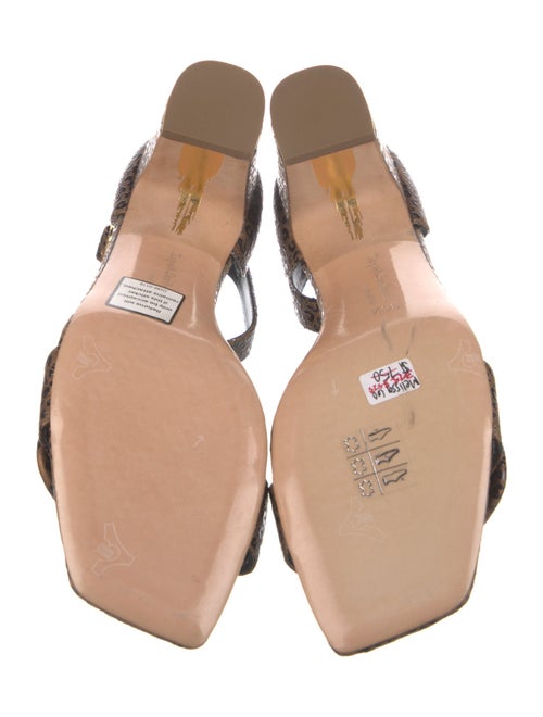 Rupert Sanderson Leather Animal Print Sandals