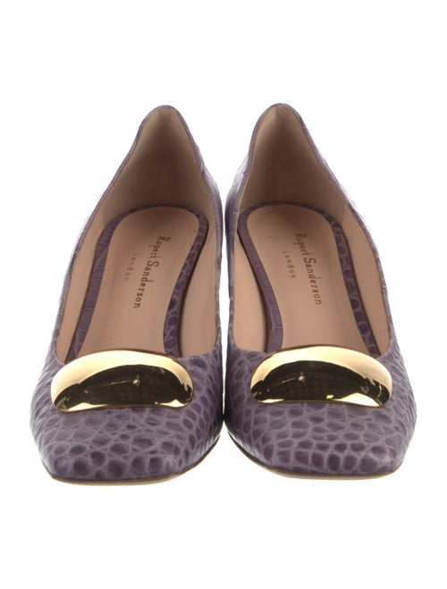 Rupert Sanderson Leather Animal Print Pumps