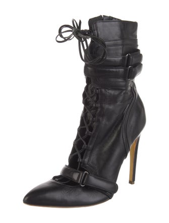 Rupert Sanderson Leather Lace-Up Boots