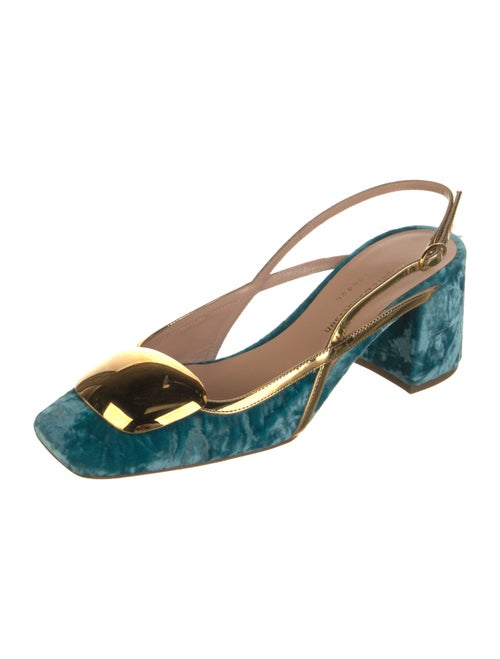 Rupert Sanderson Velvet Slingback Pumps