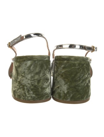 Rupert Sanderson Velvet Slingback Pumps