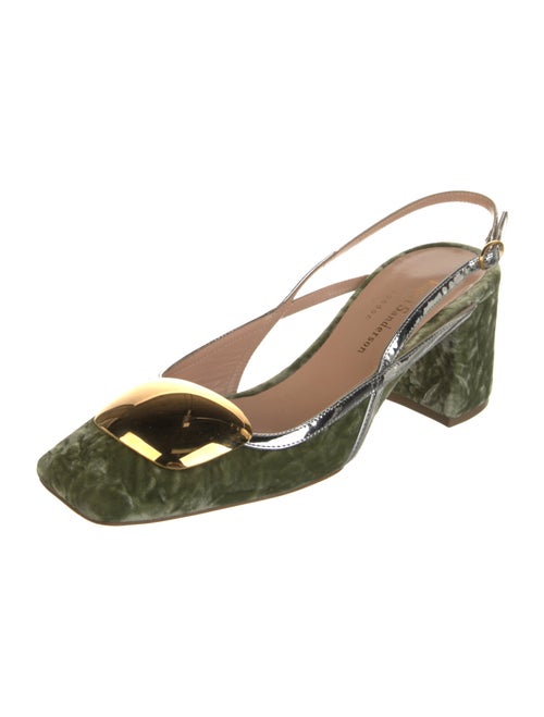Rupert Sanderson Velvet Slingback Pumps