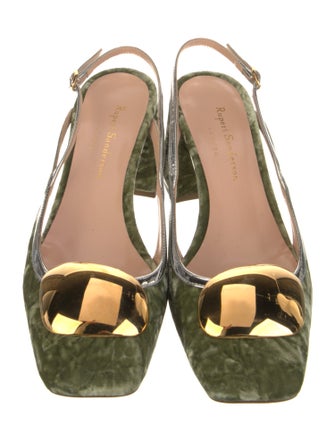Rupert Sanderson Velvet Slingback Pumps