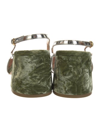 Rupert Sanderson Velvet Slingback Pumps