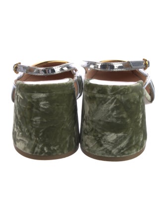 Rupert Sanderson Velvet Slingback Pumps