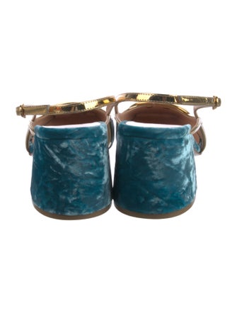 Rupert Sanderson Velvet Slingback Pumps