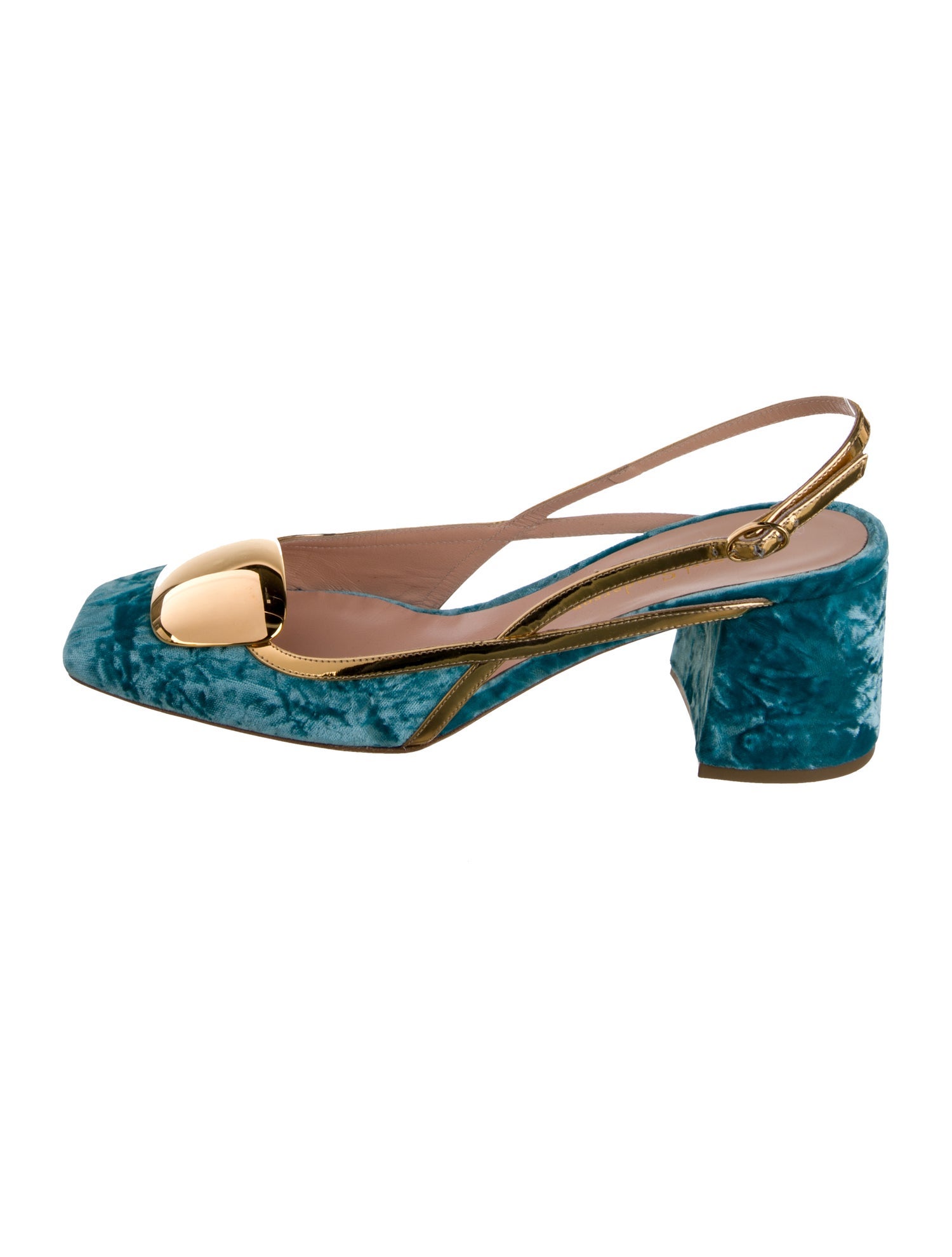 Rupert Sanderson Velvet Printed Slingback Pumps