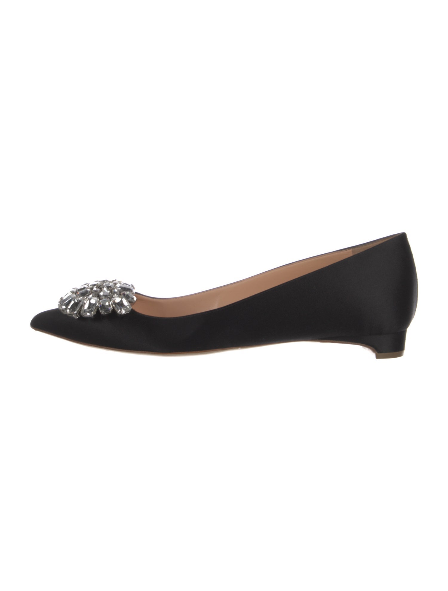 Rupert Sanderson Satin Crystal Embellishments Pumps