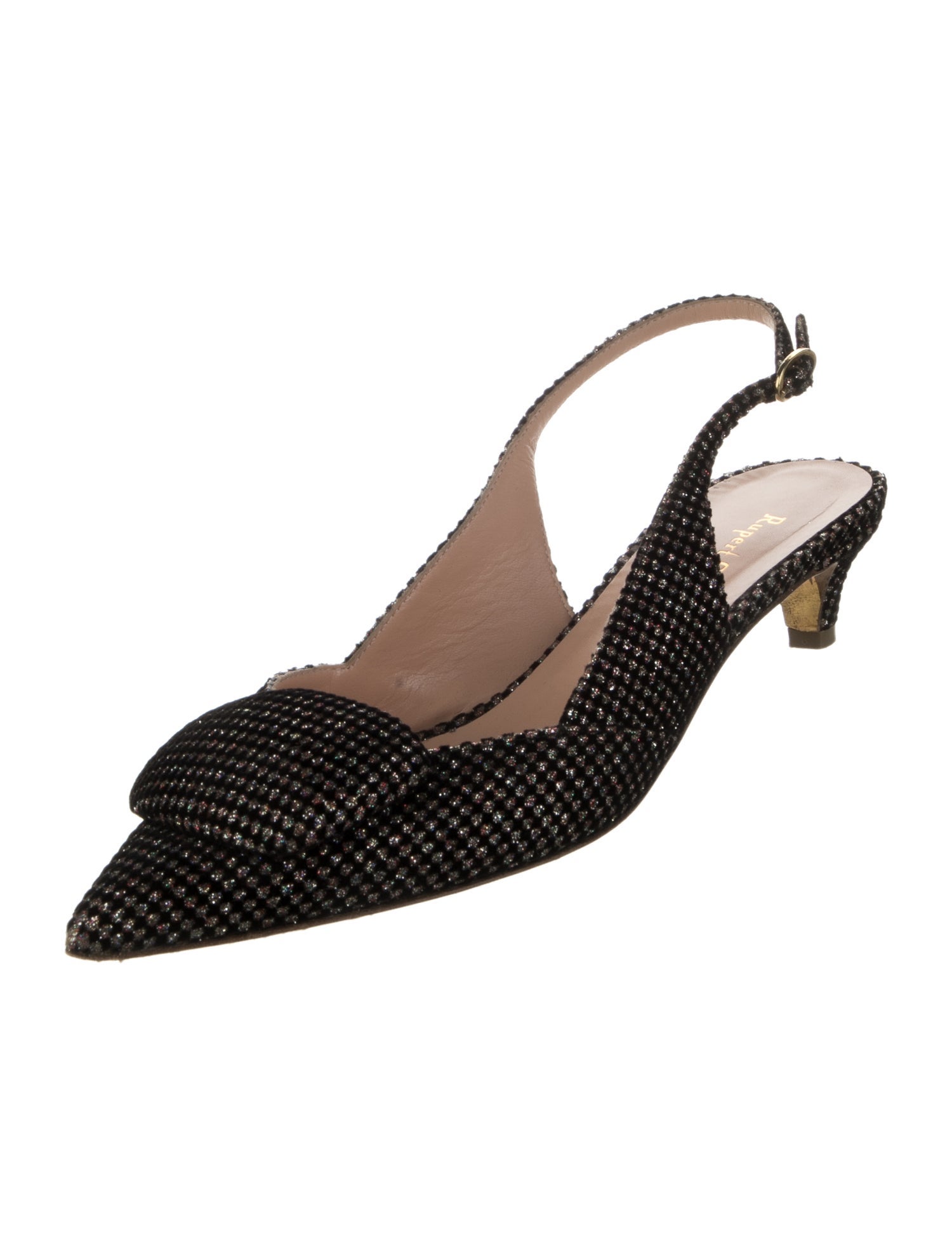 Rupert Sanderson Glitter Accents Slingback Pumps