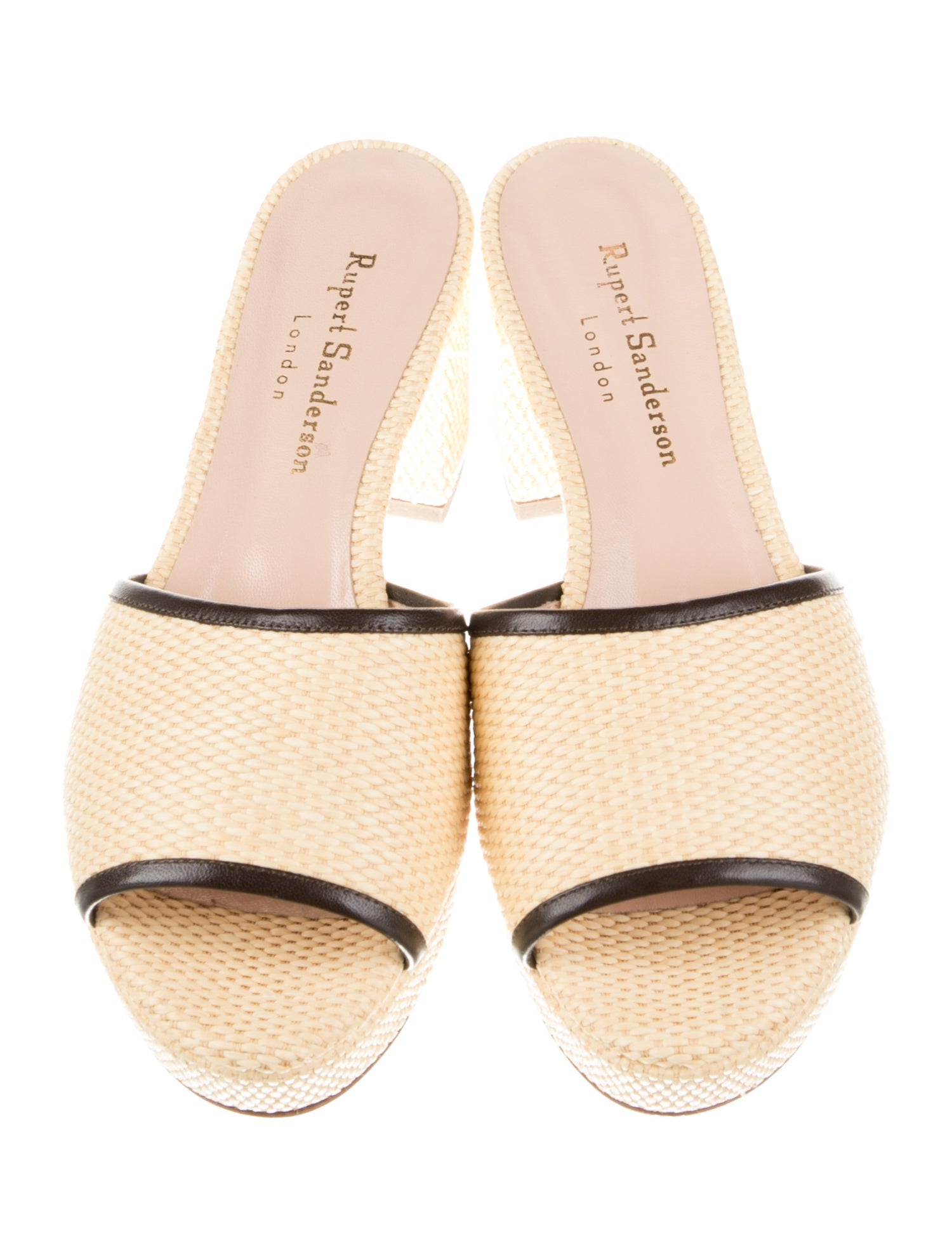 Rupert Sanderson Jute Colorblock Pattern Espadrilles